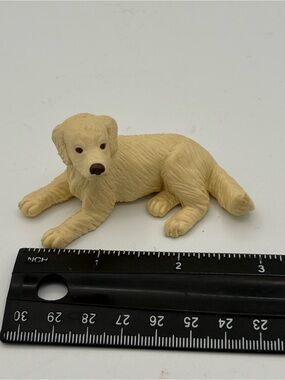 Vintage MEG Puppy in My Pocket - Golden Retriever Dog Figurine 1990s 1994 RARE